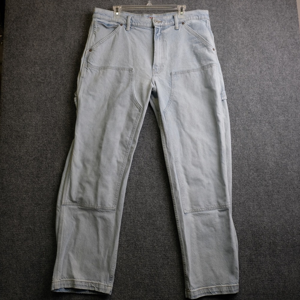 Lucky Brand 181‎ Relaxed Straight Carpenter Jeans Mens 36x32 Blue Denim Workwear